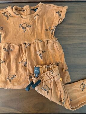 Babyface Kangaroo Curry Dress and Leggings
